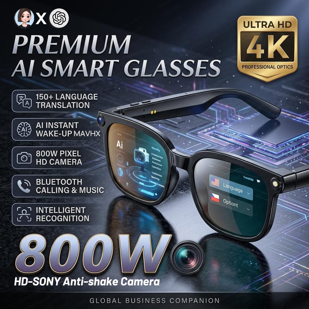 Occhiali Smart 4K 8MP 2026 da  - Smart Glasses Lens recensione e prezzo